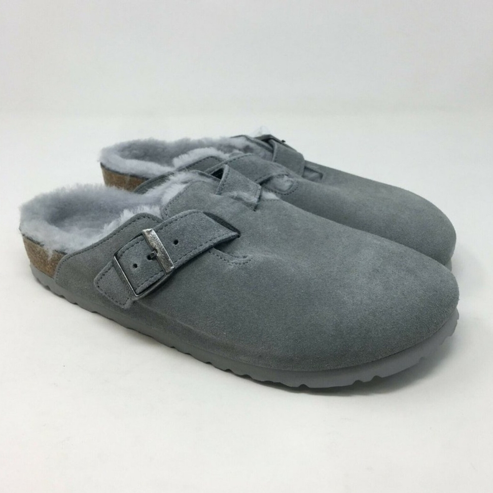 Birkenstock Boston Shearling Clog Stone Coin Size 41 US 10